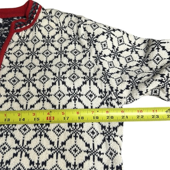 Northern Reflections nordic,chunky knit  sweater,cotton,front zip,thick,EC - Picture 10 of 14